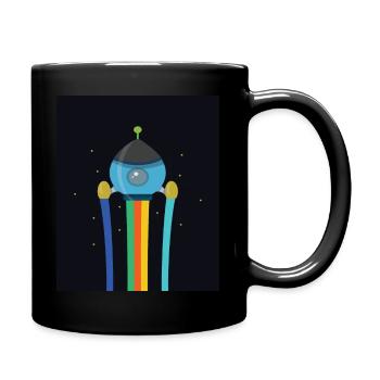 RAUMSCHIFF KINDERDESIGN - Tasse einfarbig - Schwarz - Rechts