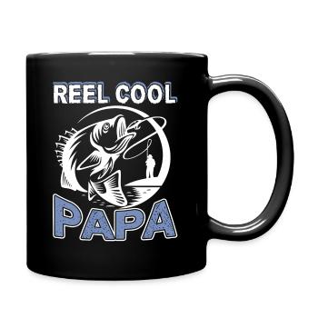 Fishing Reel Cool Papa Fishing - Full Colour Mug - black - Right