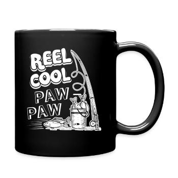 Fishing Reel Cool Pawpaw Fishing - Full Colour Mug - black - Right