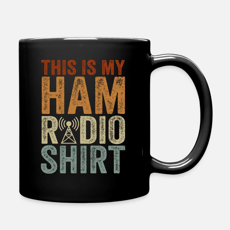 Das ist mein Amateurfunk - Tasse einfarbig - Schwarz