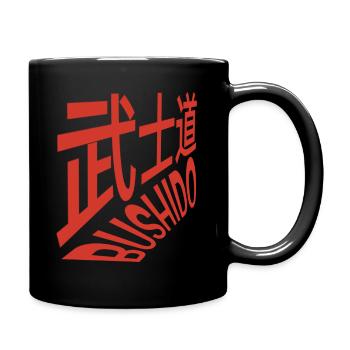 Bushido Kanji way of the warrior - Tasse einfarbig - Schwarz - Rechts