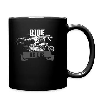 Chevaucher ou mourir dinosaure - Mug uni - noir - Droite