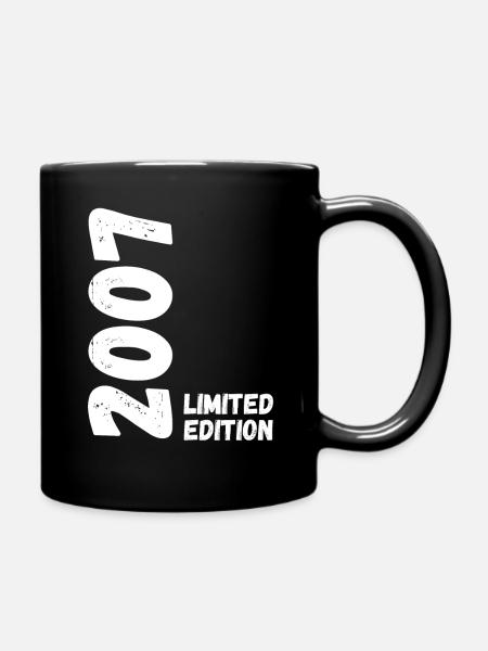 2007 Limited edition Geburtstag - Tasse einfarbig - Schwarz