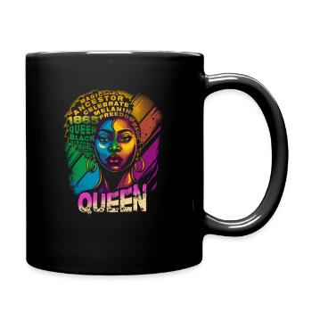 Juneteenth BLM Black Pride Woman Stark Black - Mug uni - noir - Droite