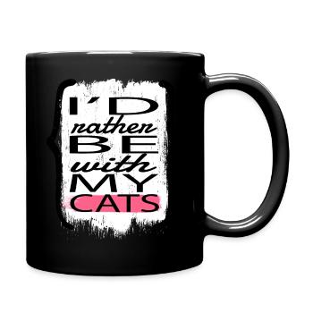Cats House Cat Joke - Full Colour Mug - black - Right