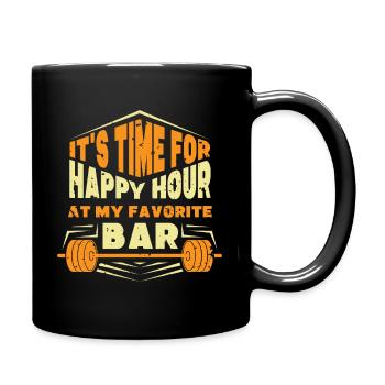 It's time for Happy Hour at my favorite bar - Full Colour Mug - black - Right