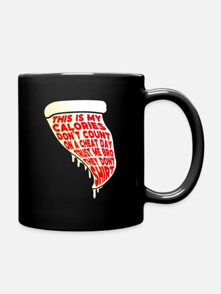 This is my calories don't count on a cheat day - Full Colour Mug - black