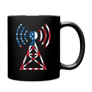 Meine Antenne ist größer als Ihre - Tasse einfarbig - Schwarz - Rechts