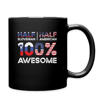 Geboren slowenisch Slowenien amerikanisch USA - Tasse einfarbig - Schwarz - Rechts