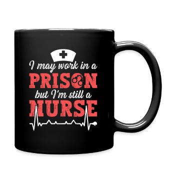 Correctional Nurse Nursing Correction Officer - Full Colour Mug - black - Right