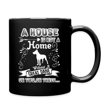 Great Dane Home Without Great Dane - Full Colour Mug - black - Right