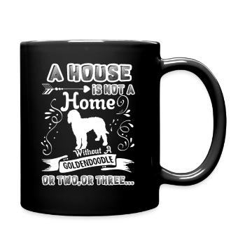 Goldendoodle Home Without Goldendoodle - Full Colour Mug - black - Right