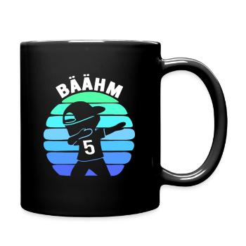 5 fünfjähriger 5. Geburtstag Jungen - Tasse einfarbig - Schwarz - Rechts