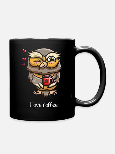 Nachtschwärmer Koffeintrinker - Tasse einfarbig - Schwarz
