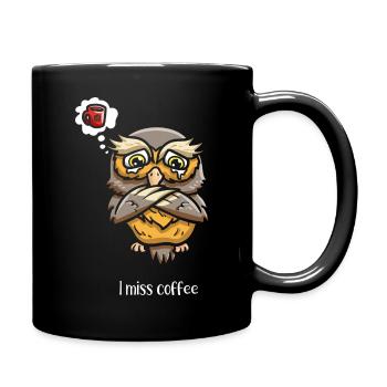 Coffeeholic Owl Whisperer - Full Colour Mug - black - Right