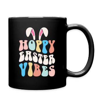 Hoppy Easter Vibes - Ostern - Full Colour Mug - black - Right