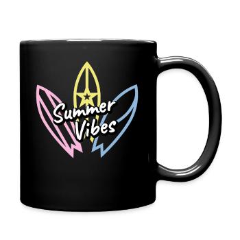 Summer Vibes - dicton cool pour les surfeurs - Mug uni - noir - Droite