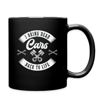 Automechaniker Auto-Motor-Reparatur - Tasse einfarbig - Schwarz - Rechts