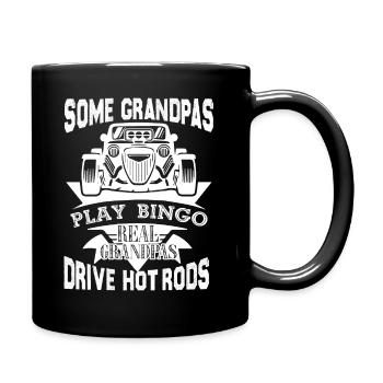 Hot Rod Real Grandpas Drive Hot Rods - Full Colour Mug - black - Right