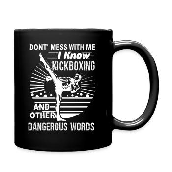 Kickboxing I Know Kickboxing - Full Colour Mug - black - Right