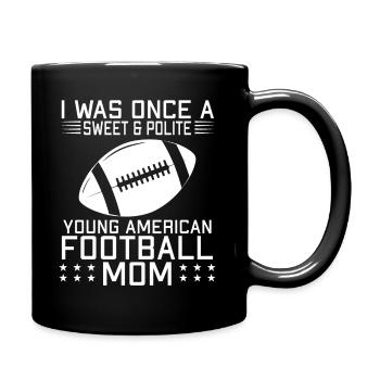 J’étais autrefois un football doux et poli - Mug uni - noir - Droite