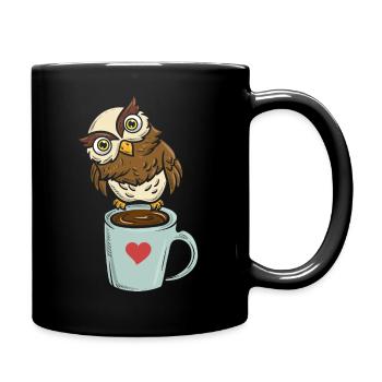 Caffeinated Night Bird Caffeine - Full Colour Mug - black - Right