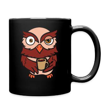 Animal Coffee Owl Whisperer - Full Colour Mug - black - Right