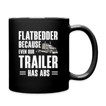 Pritschenwagenfahrer Lkw-Fahrer - Tasse einfarbig - Schwarz - Rechts