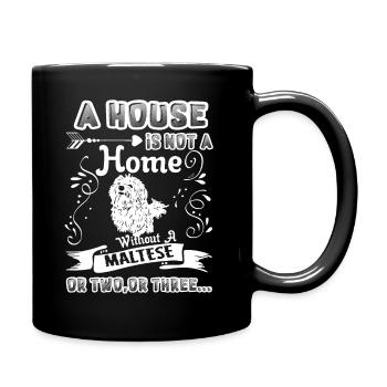 Maltese Home Without Maltese - Full Colour Mug - black - Right