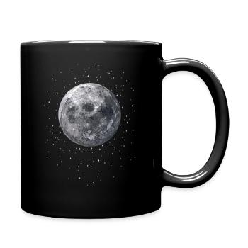 Luna Stars Moon Galaxy Astronomy - Full Colour Mug - black - Right