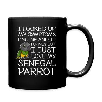 Senegalpapagei Mohrenkopfpapagei Papagei Kawaii - Tasse einfarbig - Schwarz - Rechts