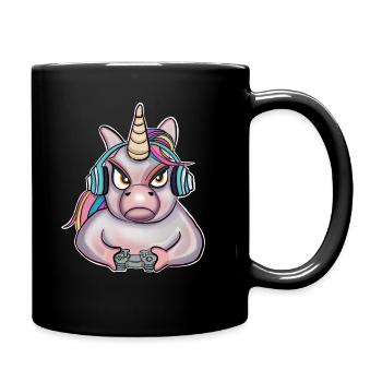 Unicorn Gaming Gamer Gamers Gamblers - Mug uni - noir - Droite