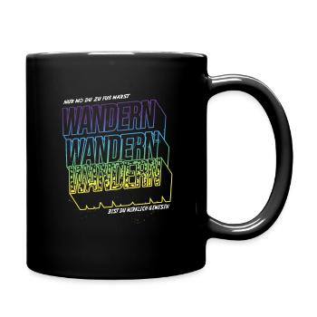 Wandern - Tasse einfarbig - Schwarz - Rechts