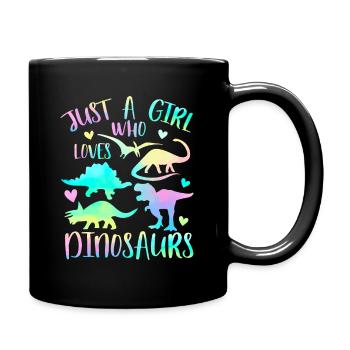 Just a Girl Who Loves Dinosaurs - Full Colour Mug - black - Right