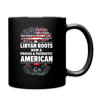 Geboren in Libyen Libyen Amerikaner USA - Tasse einfarbig - Schwarz - Rechts
