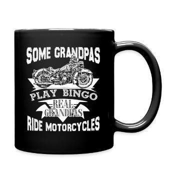 Motocycle Real Grandpas Ride Motocycles - Full Colour Mug - black - Right