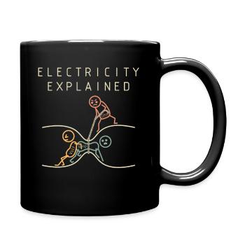 L’électricité explique la physique - Mug uni - noir - Droite