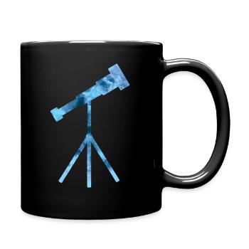 Telescope lover astronomy - Full Colour Mug - black - Right