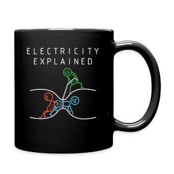 Electrical diagram electricity - Full Colour Mug - black - Right