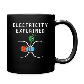 Sciences naturelles Génie électrique - Mug uni - noir - Droite