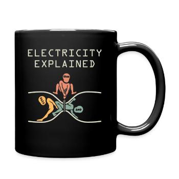 Ingénieur électricien amoureux - Mug uni - noir - Droite