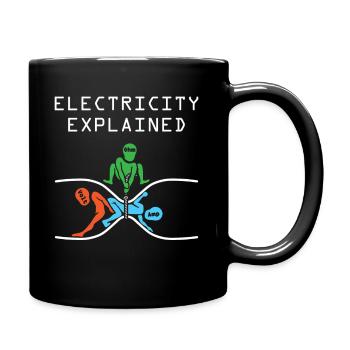 Elektronenphysik - Tasse einfarbig - Schwarz - Rechts