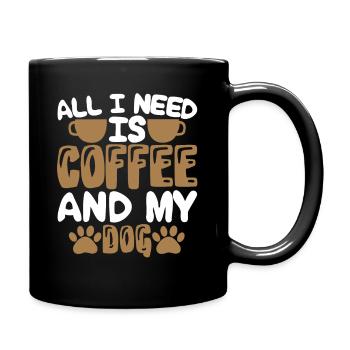 Dog Coffee Dog Café Labrador Coffee Dog Owner - Full Colour Mug - black - Right