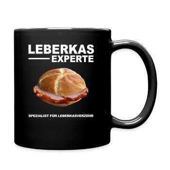 Leberkäs Bayern Leberkas Semmel Fleischkäse - Tasse einfarbig - Schwarz - Rechts