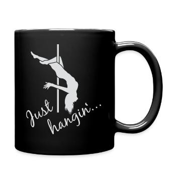 Pole fitness polnastics Just hangin - Full Colour Mug - black - Right