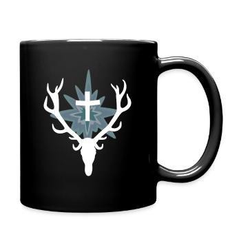 Hubertus Hirsch Hunter Logo - Full Colour Mug - black - Right