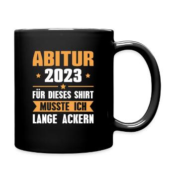 Abitur 2023 Abschluss Abi Geschenkidee - Tasse einfarbig - Schwarz - Rechts