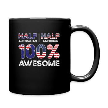 Geboren Australien Australien Amerikanisch USA - Tasse einfarbig - Schwarz - Rechts