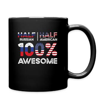 Né Russie Russie États-Unis - Mug uni - noir - Droite