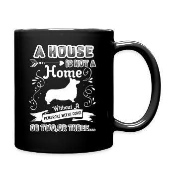 Home Without Pembroke Welsh Corgi - Full Colour Mug - black - Right